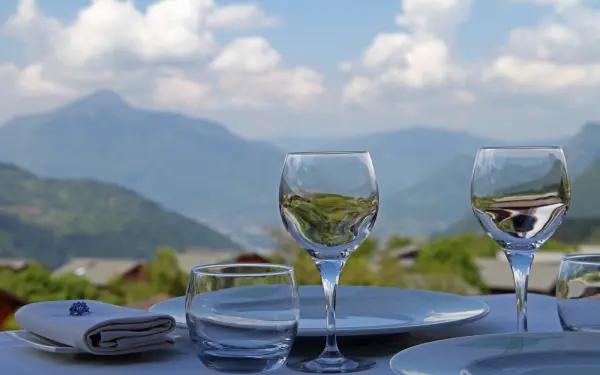Terrasse restaurant Gastronomique La croix de Savoie