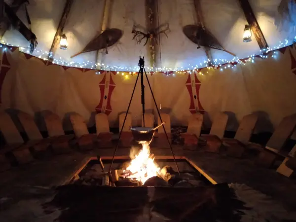 Vue intérieure du tipi