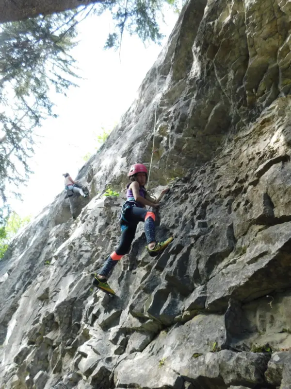 Pratiquant escalade.