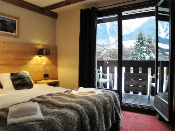 hotel du bois les houches chambre et balcon