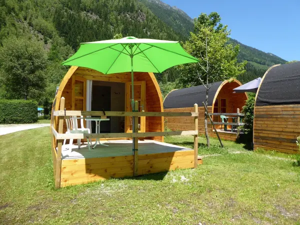 Vue de la terrasse d'un Pod