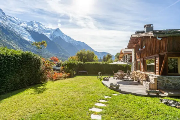 Jardin vue Mont Blanc