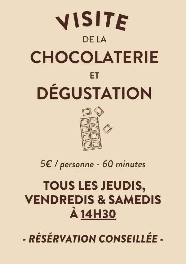Visite de la chocolaterie et dégustation