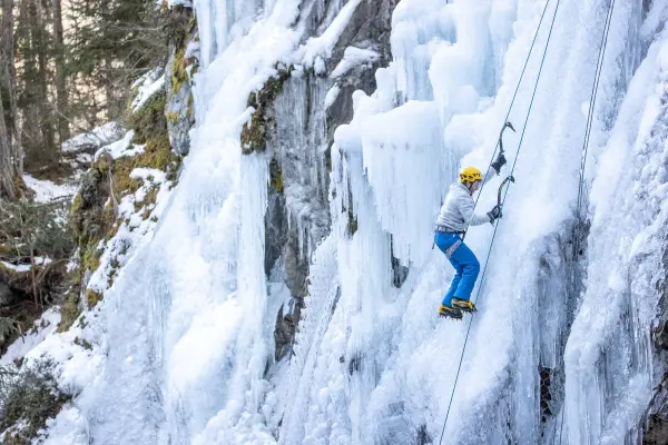 Magie de l'escalade de glace