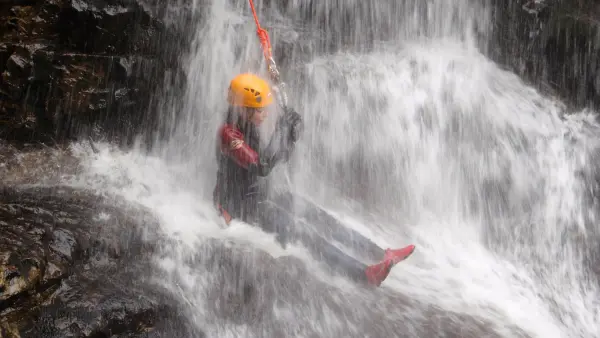 Rappel dans le Canyoning de Barberine