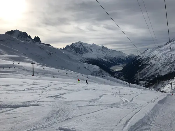 Vue depuis le haut de la piste
