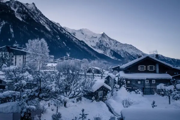 VUE MONT BLANC EN HIVER