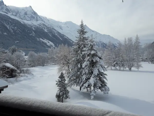 Balcon chambre Mont Blanc Hiver