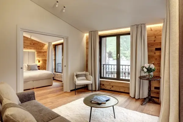 Suite de 42 m² avec vue sur le Massif du Mont-Blanc et la rivière