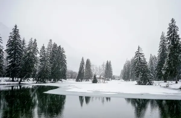 Lac en hiver
