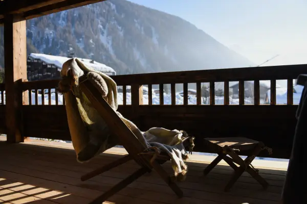 chalet la ferme d'Estelle balcon