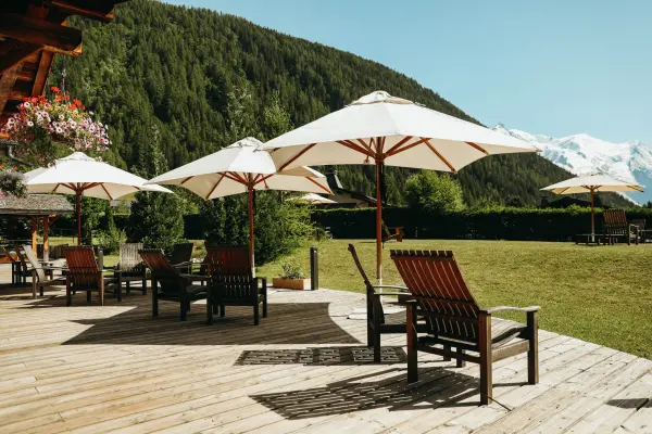 Terrasse face au Mont Blanc