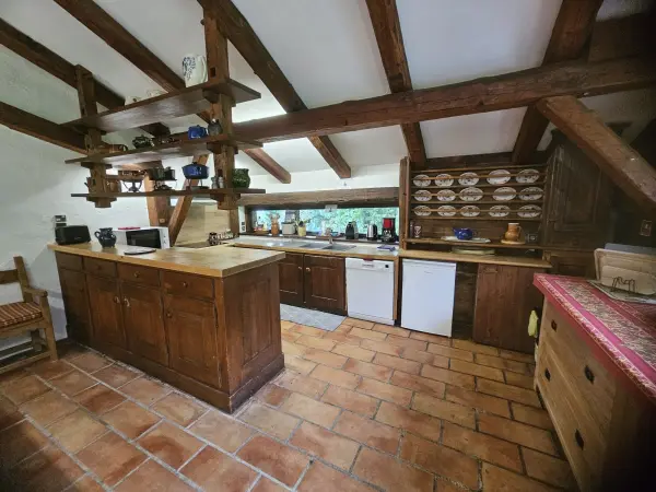 Cuisine américaine de l'étage donnant sur le grand séjour