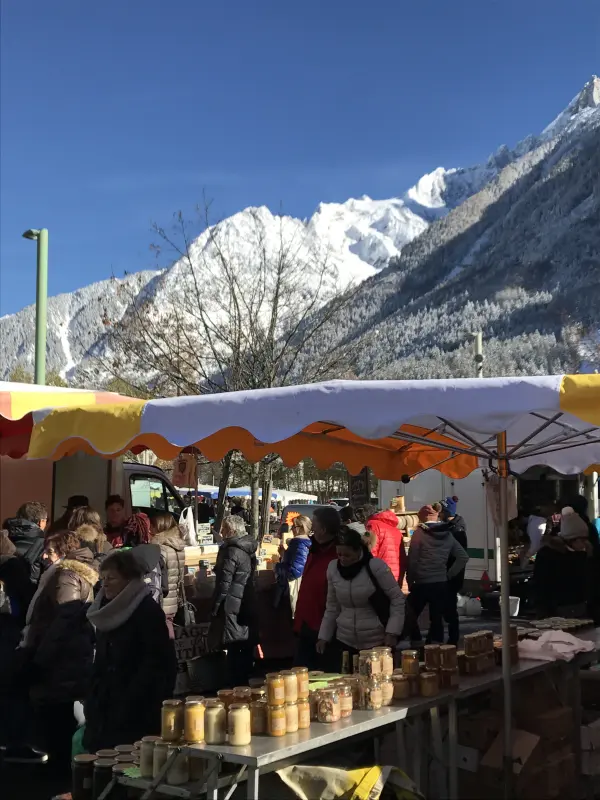Marché chamonix hiver