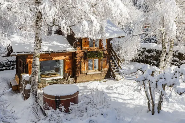 Mazot Les Tines extérieur hiver