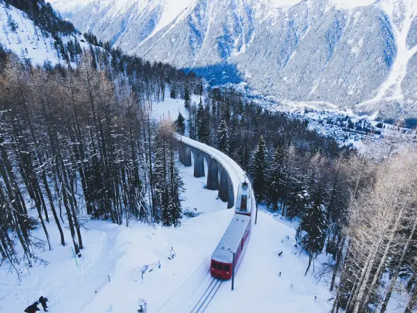 Vue aerienne train