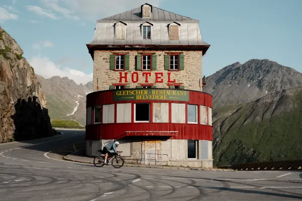 Cycliste lors d'une course d'ultra