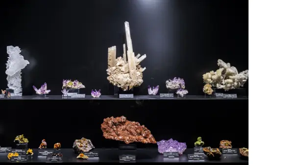 Vitrines, Amérique du Sud, musée des Cristaux