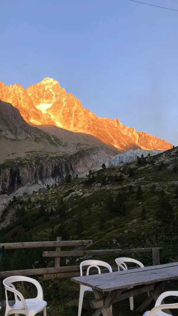 Vue terrasse côté glacier