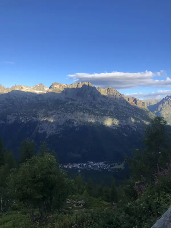 Vue cote aiguilles rouges