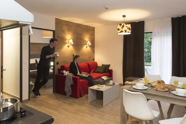 ISATIS residence odalys chamonix - pièce à vivre 2