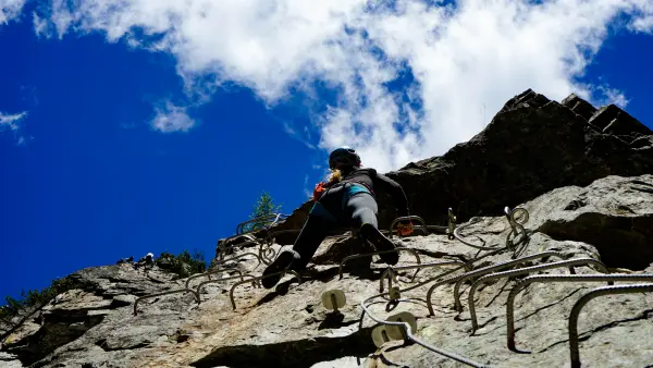 Personne sur la Via Ferrata