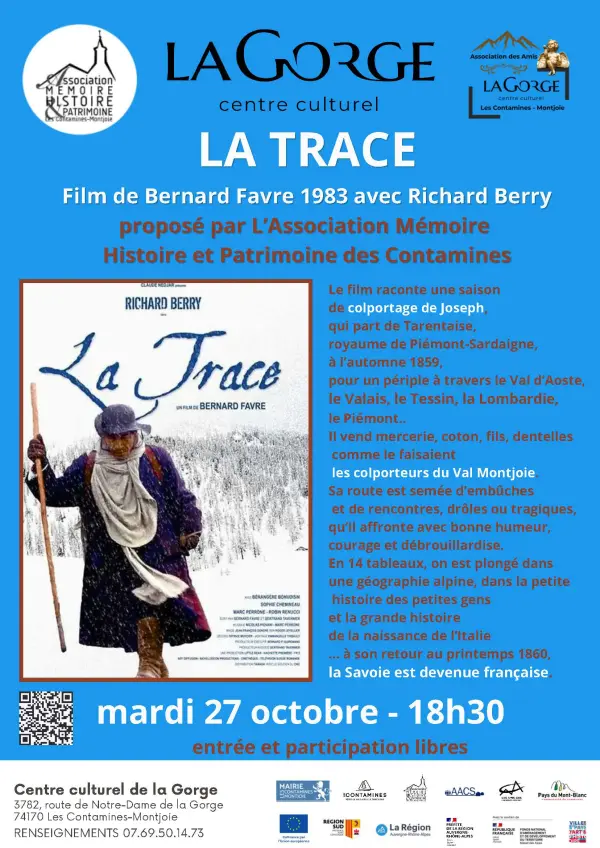 Projection du film "La Trace" au Centre Culturel de la Gorge