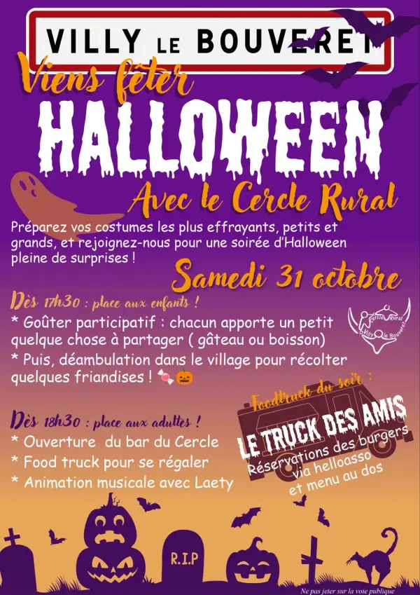 Viens fêter Halloween à Villy-le-Bouveret
