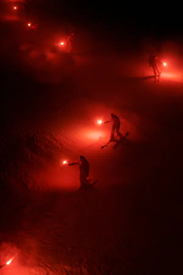 descente flambeaux