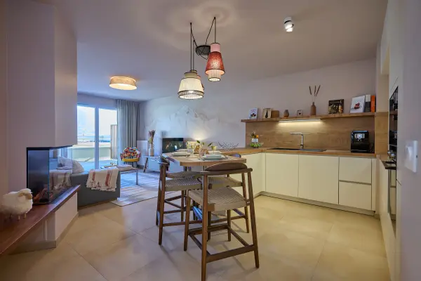 salon et cuisine ouverte