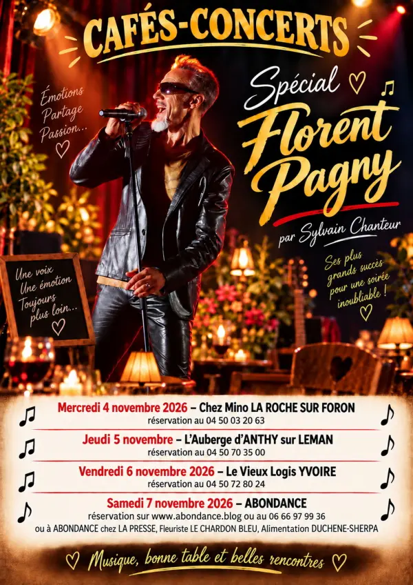 Dîner-concert "Sylvain Golos interprète Florent Pagny"