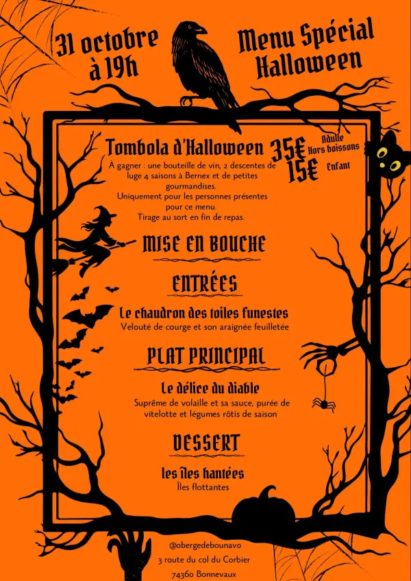 Menu spécial Halloween