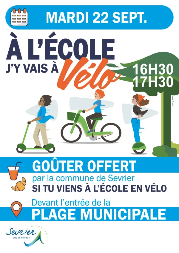 A l'école, j'y vais à vélo