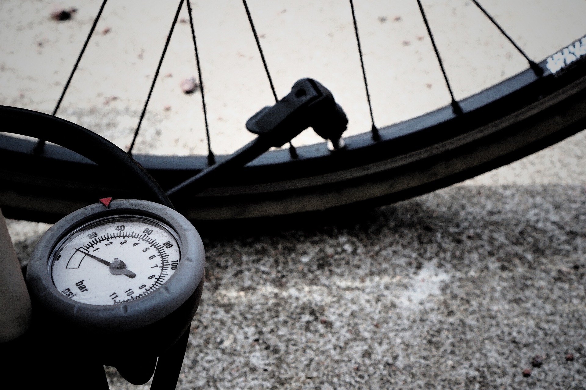 Une pompe à vélo