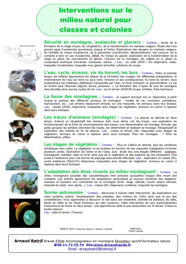 classes et colo