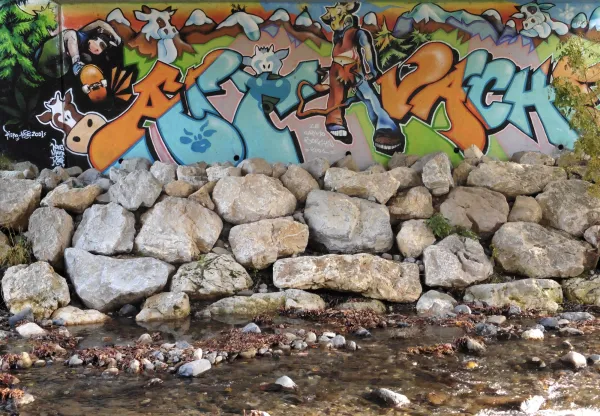 Art vache : fresque "Les Arts à vaches"