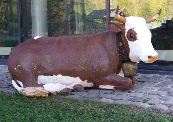 Art vache : sculpture "Barbotine"