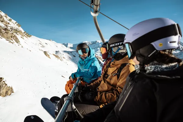 Cours collectif snowboard - télésiège