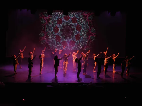 Groupe des "Vieilles", Attitude Danse Studio en représentation à la salle Léon Curral de Sallanches sur le thème du Voyage en général. Chorégraphie intitulée "Voyage Artificiel"