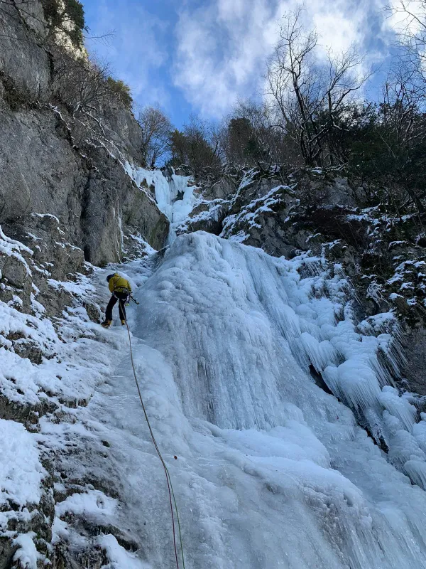 Activité encadrée cascade de glace
