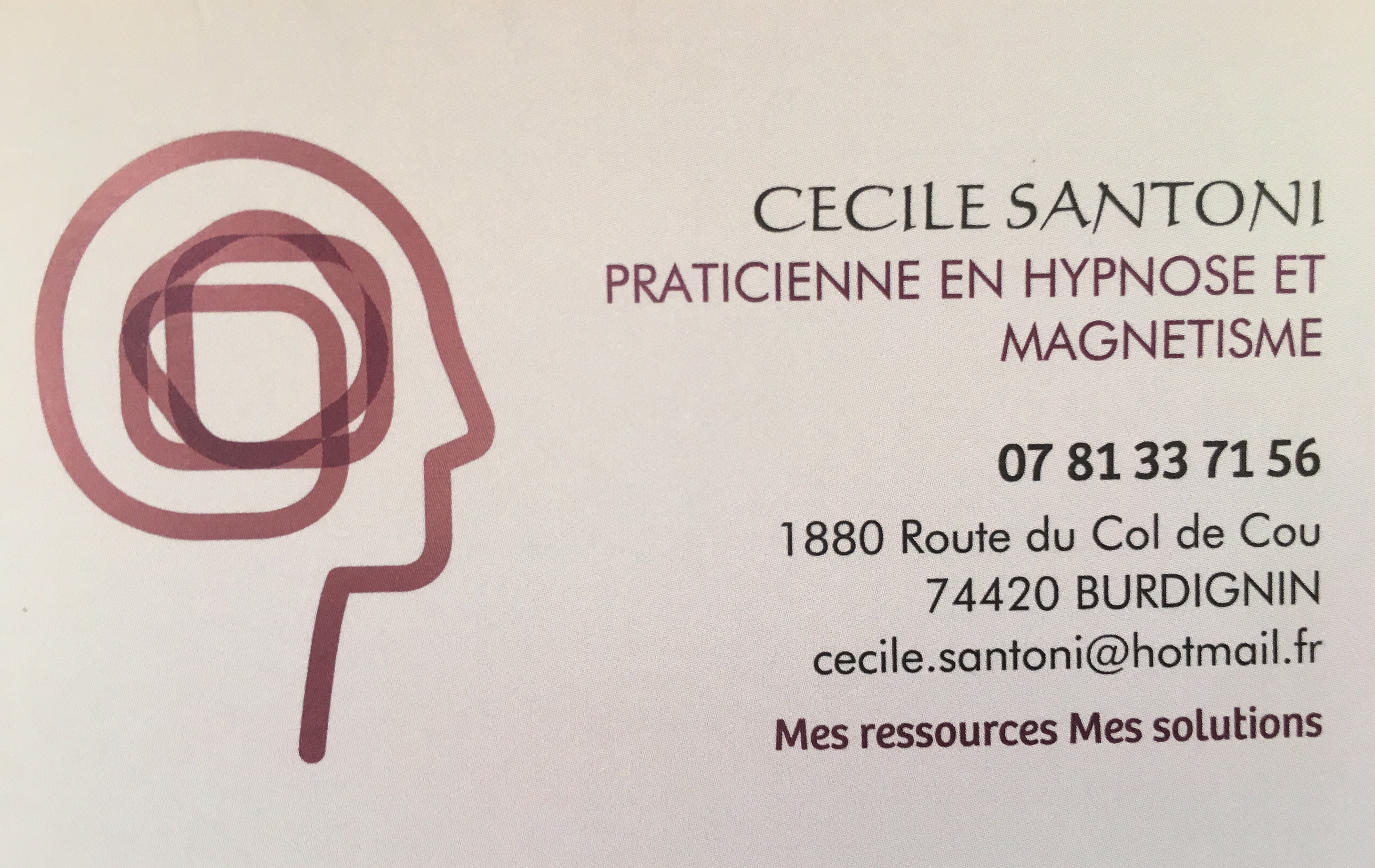 Cécile Santoni - Hypnose et Magnétisme à Burdignin