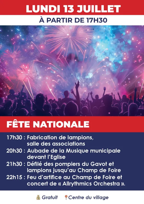 Fête nationale et feu d'artifice