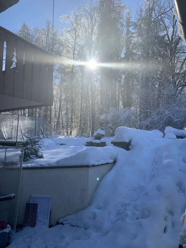 Vue hiver depuis le chalet