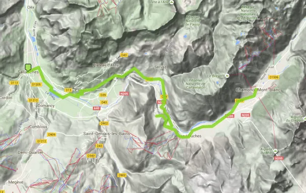 Circuit cyclo Sallanches/Chamonix par Vaudagne