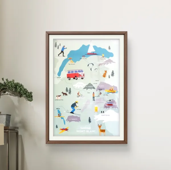 Affiches illustrées de la région Haute Savoie 
