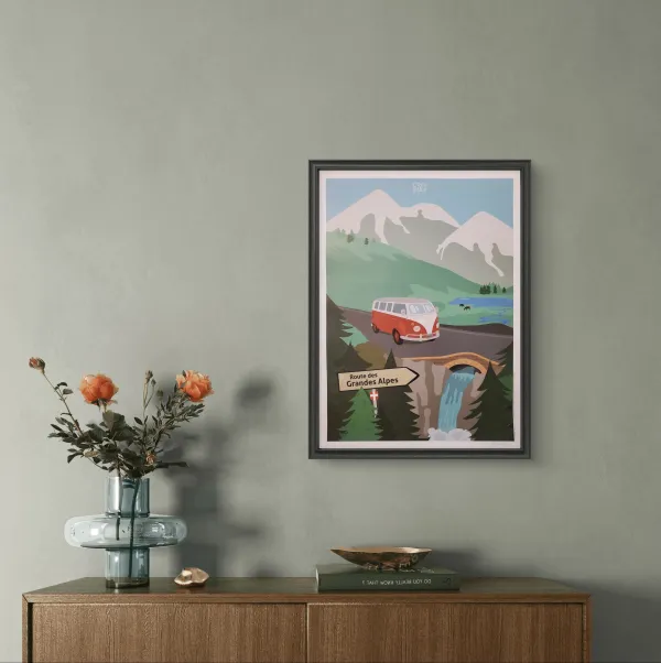 Affiche Coco Piké Route des grandes Alpes