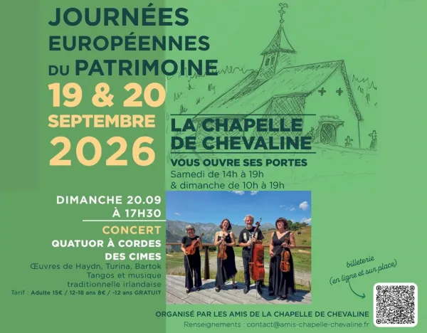 Journées Européennes du Patrimoine : concert Le Quatuor des Cimes