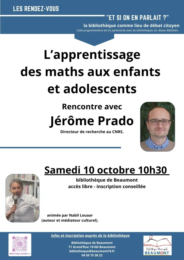 Conférence : L'apprentissage des maths aux enfants et adolescents
