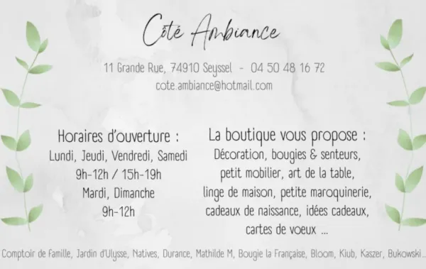 carte visite verso