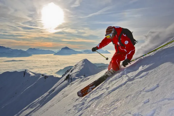 Cours d'initiation au ski de hors pistes evec ESF